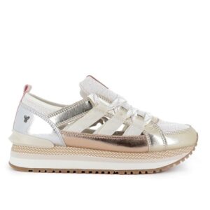 SNEAKERS Y DEPORTIVAS YUMAS 54351 HALE CHAMPAGNE, PIEL CON CINTAS PLATAFORMA