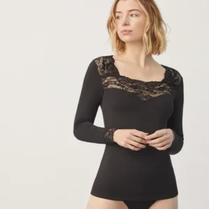 Camiseta térmica de encaje manga larga Ysabel Mora