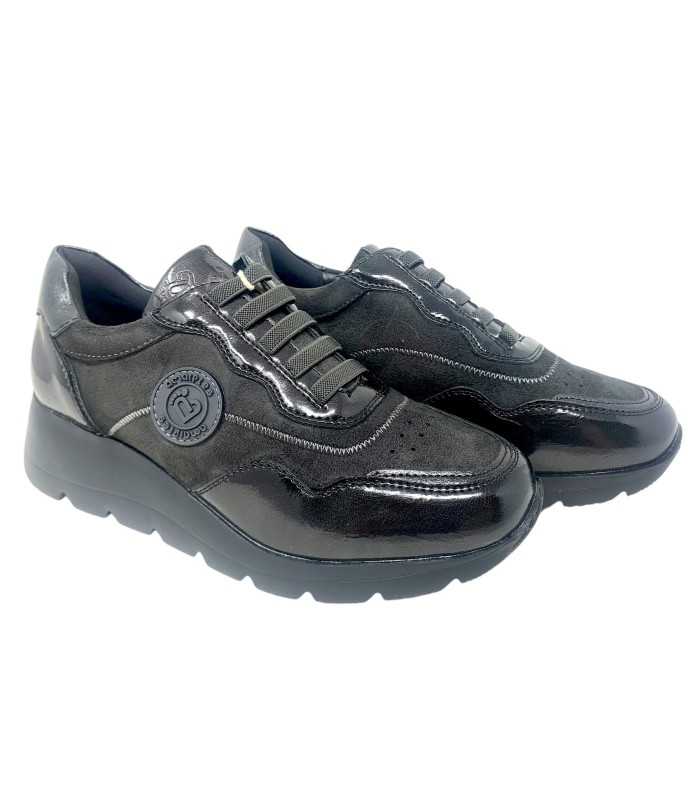 Sneakers zapato mujer AMAPIES gris con cuña y plataforma - Imagen 3