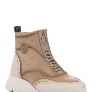 Botín con cuña para mujer AMARPIES crema