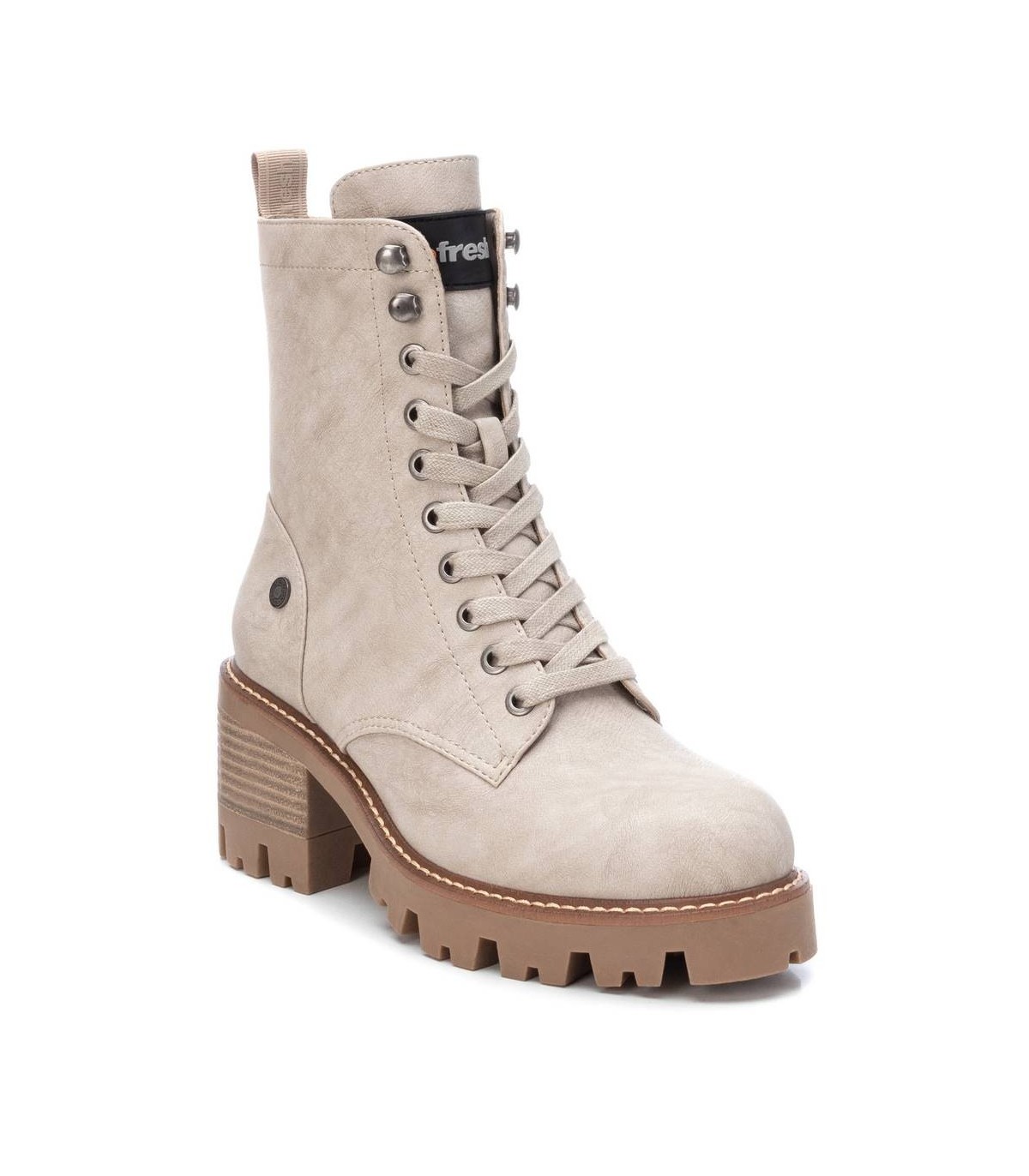 Botín de Mujer REFRESH hielo con tacón de 7 cm cierre de cremallera militar - Imagen 3