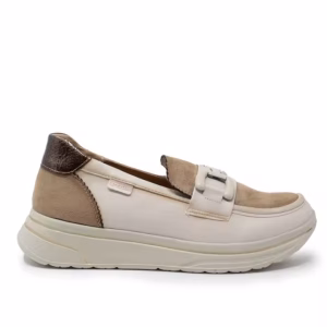 Mocasín zapato confort AMARPIES combi adorno antifaz beig