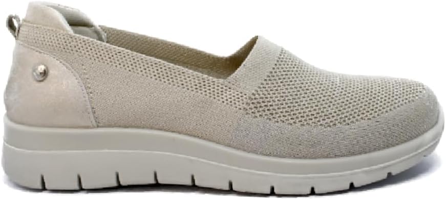 Zapato confort textil elástico AMARPIES beig - Imagen 2