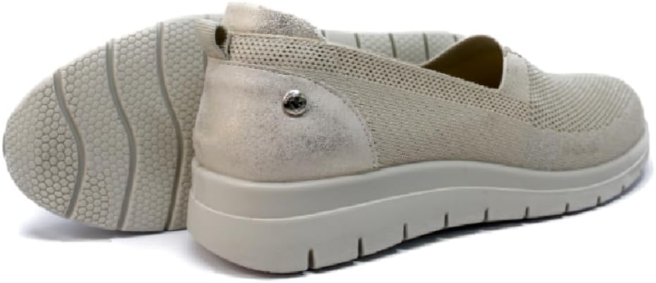 Zapato confort textil elástico AMARPIES beig - Imagen 3