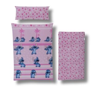 Juego de sábanas coralina Stitch Rosa