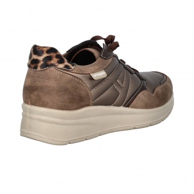 Zapato Sneakers Confort AMARPIES combi acolchado taupe - Imagen 3