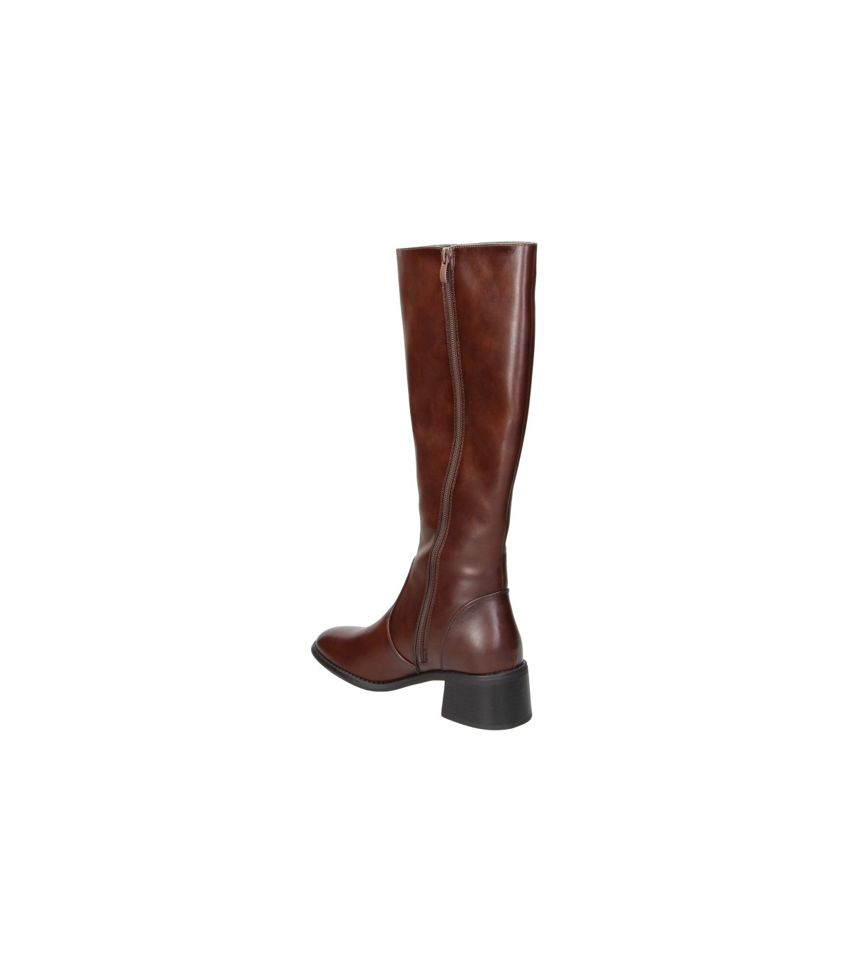 Bota alta plana D'ANGELA marrón