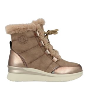 Botín con pelo para mujer AMARPIES taupe