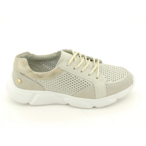 Sneakers Deportivo perforado en piel AMARPIES beig