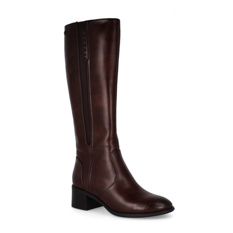 Bota alta plana D'ANGELA marrón - Imagen 4