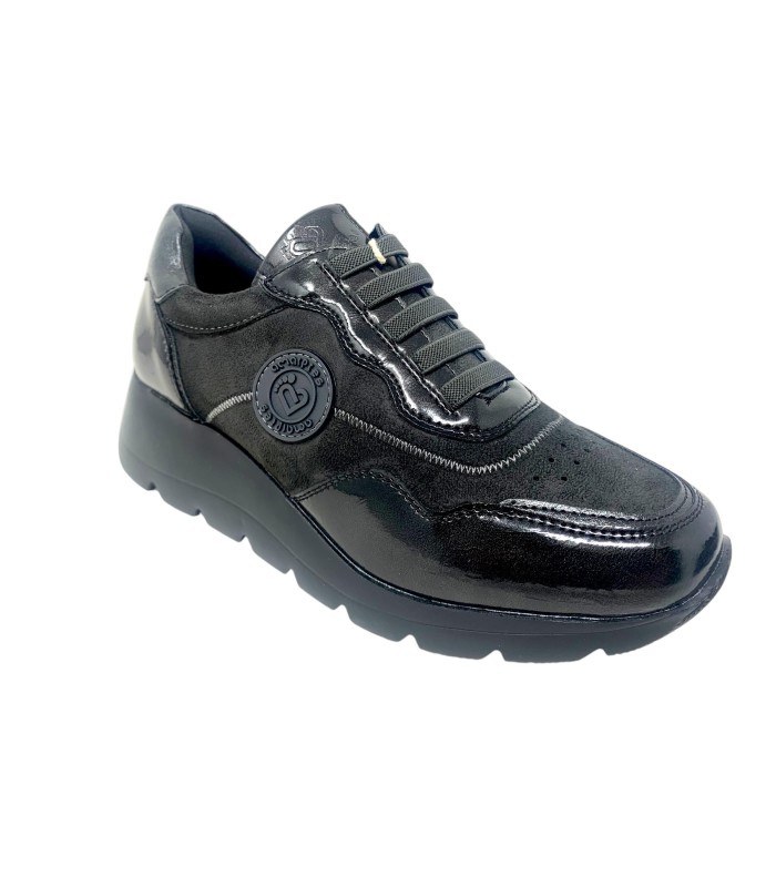 Sneakers zapato mujer AMAPIES gris con cuña y plataforma