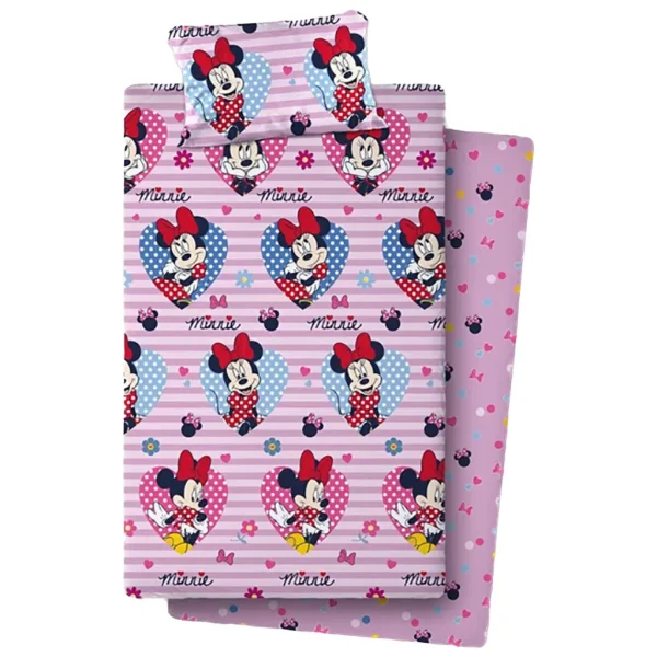 Juego de sábanas coralina Minnie