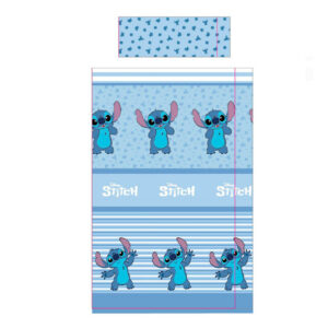 Juego de sábanas coralina Stitch Azul
