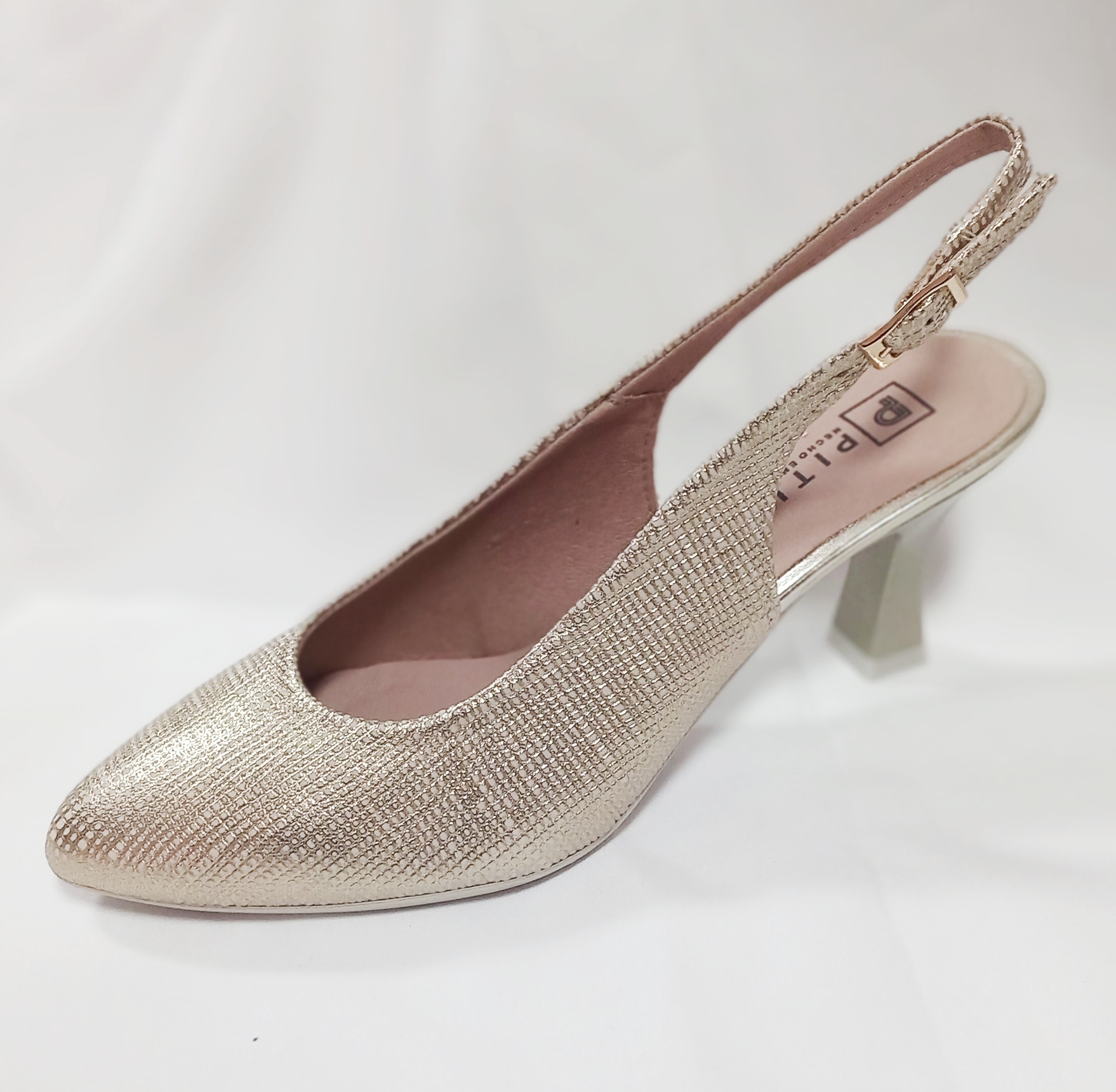 Zapato de salón PITILLOS oro para mujer – Elegancia y confort en cada paso