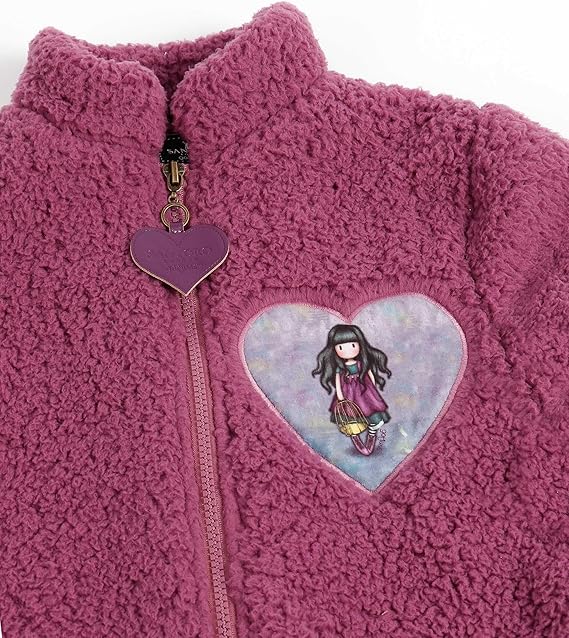 Bata de invierno Santoro morada de borreguito – Suave, cálida y confortable - Imagen 3