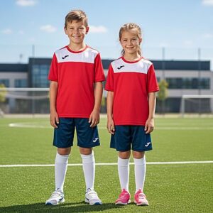 Conjunto deportivo JOMA rojo y marino