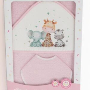 Capa de baño bebé INTERBABY rosa animales