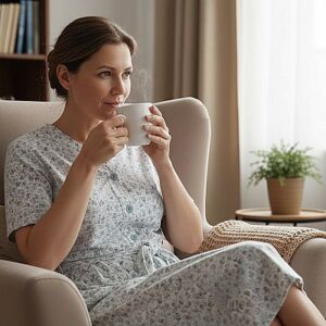 Bata de verano LENISS algodón estampada flores