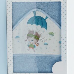 Capa de baño bebé DULCES SUEÑOS azul osito