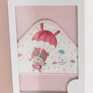 Capa de baño bebé DULCES SUEÑOS rosa osito