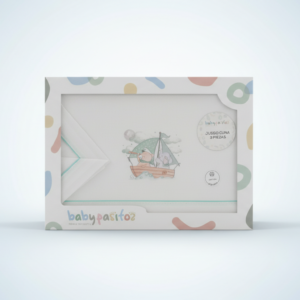 Juego de cuna BABYPASITOS 3 piezas algodón osito marinero verde