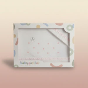 Juego de minicuna BABYPASITOS 3 piezas blanco topitos rosas