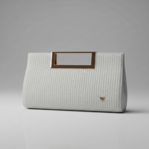 Cartera de mano PEPE MOLL blanca con cadena dorada