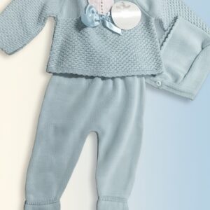 Conjunto de bebé 3 piezas BABY punto perlé verde