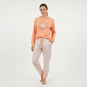Pijama de mujer de entretiempo LITTLE UNICORN naranja con pato