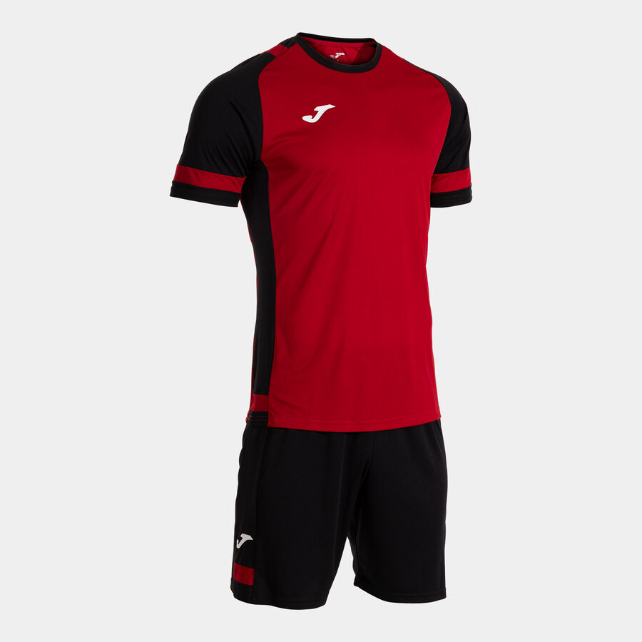 Set deportivo de hombre JOMA transpirable con camiseta y short rojo negro