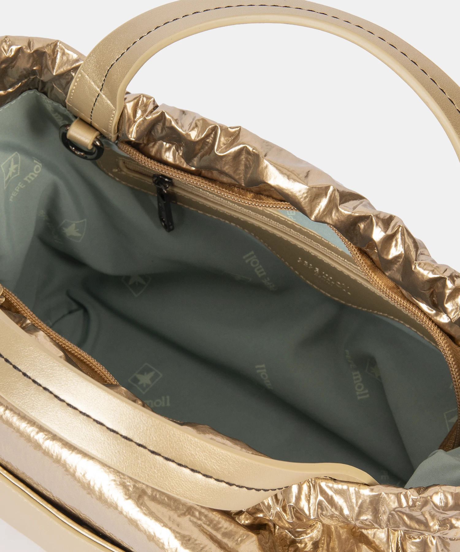 Bolso de mano PEPE MOLL oro metalizado - Imagen 3