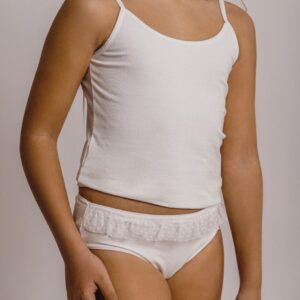 Conjunto comunión niña algodón CALAMARO camiseta y braguita