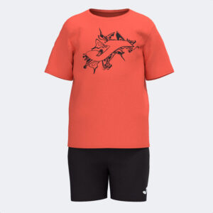 Conjunto deportivo JOMA infantil coral y negro