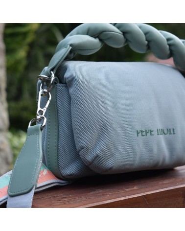 Bolso de mano y bandolera PEPE MOLL verde - Imagen 7