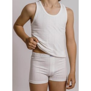 Conjunto ropa interior niño Comunión algodón CALAMARO bóxer y camiseta