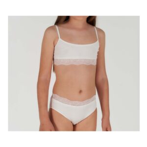 Conjunto interior niña comunión RAPIFE algodón crudo