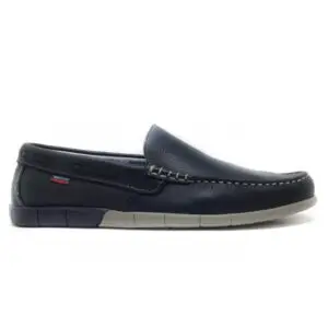 Mocasín náutico Route 83 azul marino de piel natural – cómodo y ligero