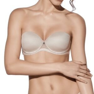 Sujetador SELENE Esmeralda copa C sin tirantes con aros con relleno