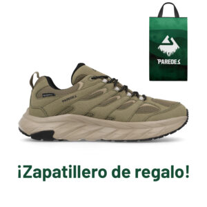 Zapatillas trekking Hombre Valdegovia kaki + Zapatillero de Regalo