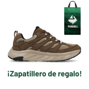 Zapatillas trekking Hombre Valdegovia marrón oscuro + Zapatillero de Regalo