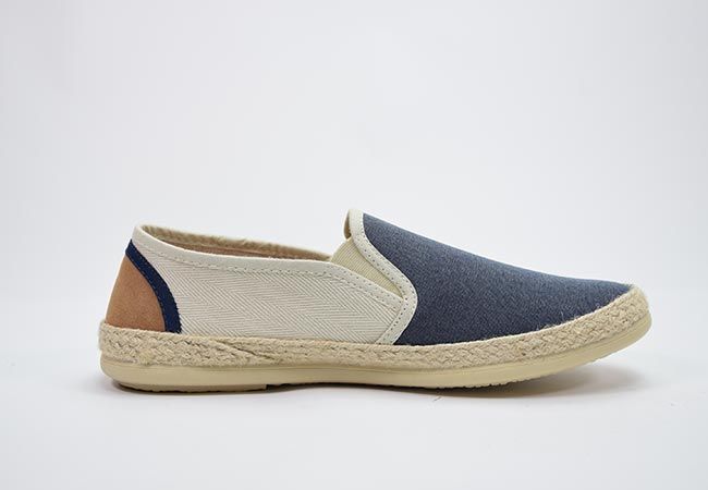 Zapatillas tipo mocasín para hombre GARZÓN 13660 azul con elásticos - Imagen 3