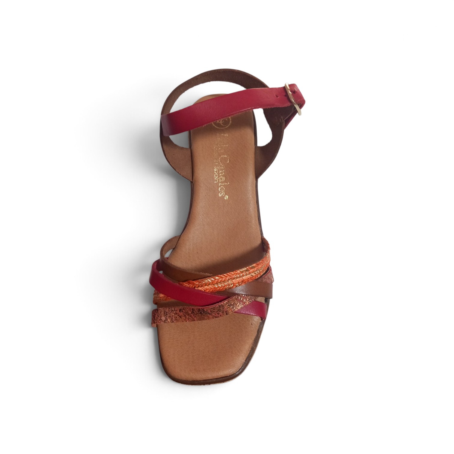 Sandalias LOLA CANALES de piel con cuña, comodidad y estilo - Imagen 3