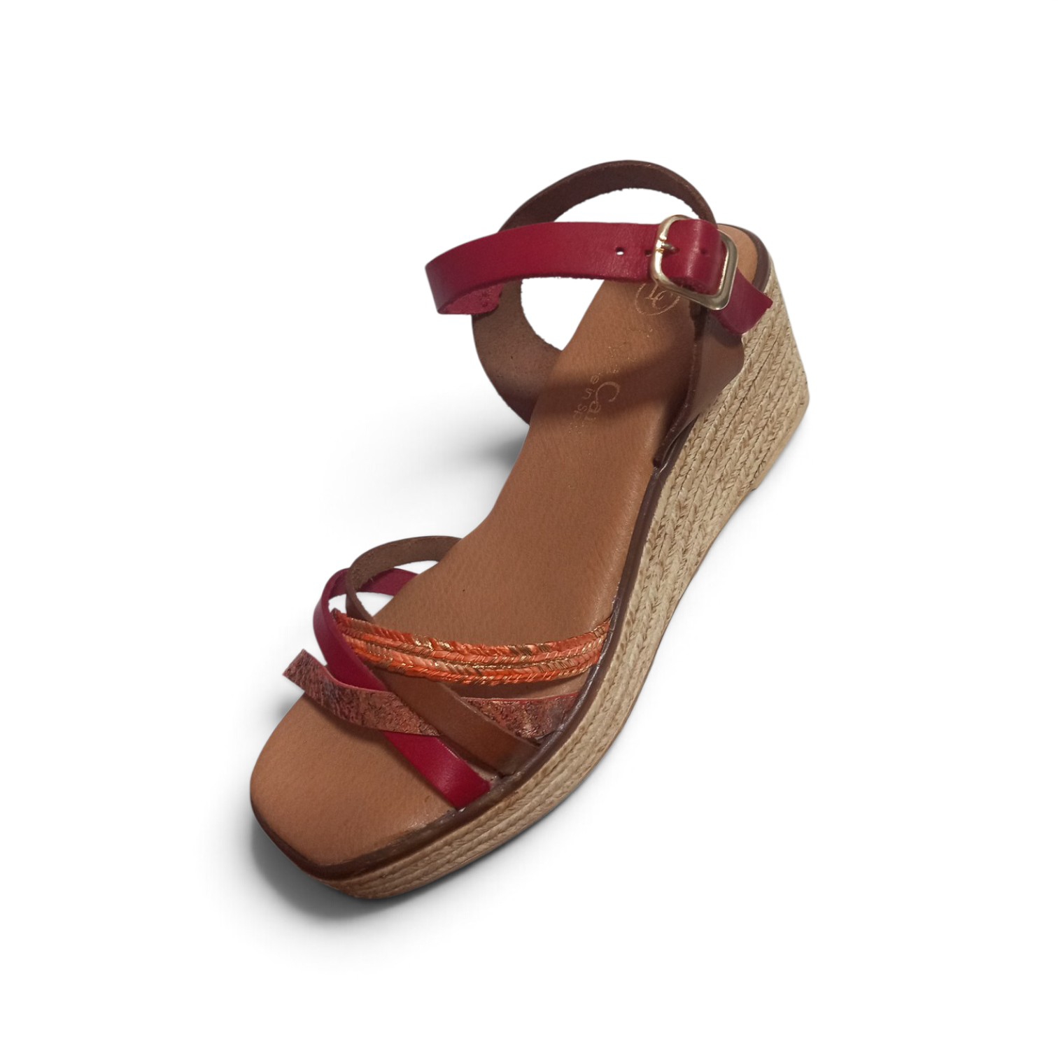 Sandalias LOLA CANALES de piel con cuña, comodidad y estilo
