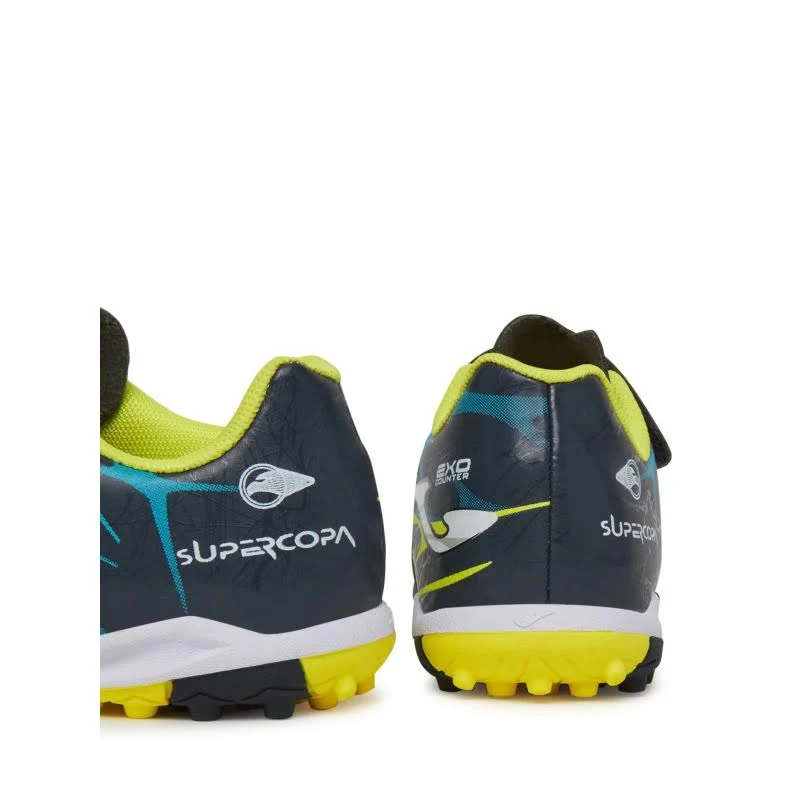 Botas de Fútbol Joma Super Copa JR 2503 TF Azul con Velcro - Imagen 4