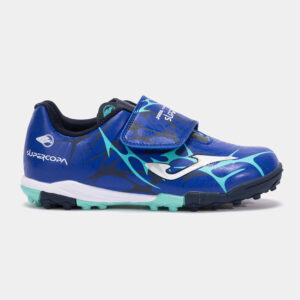 Botas de Fútbol Joma Super Copa JR 2504 TF Azul con Velcro