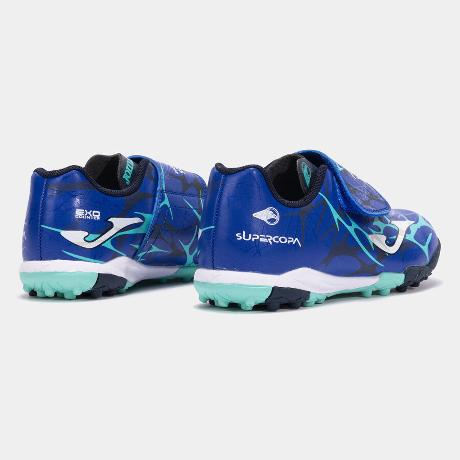 Botas de Fútbol Joma Super Copa JR 2504 TF Azul con Velcro - Imagen 3