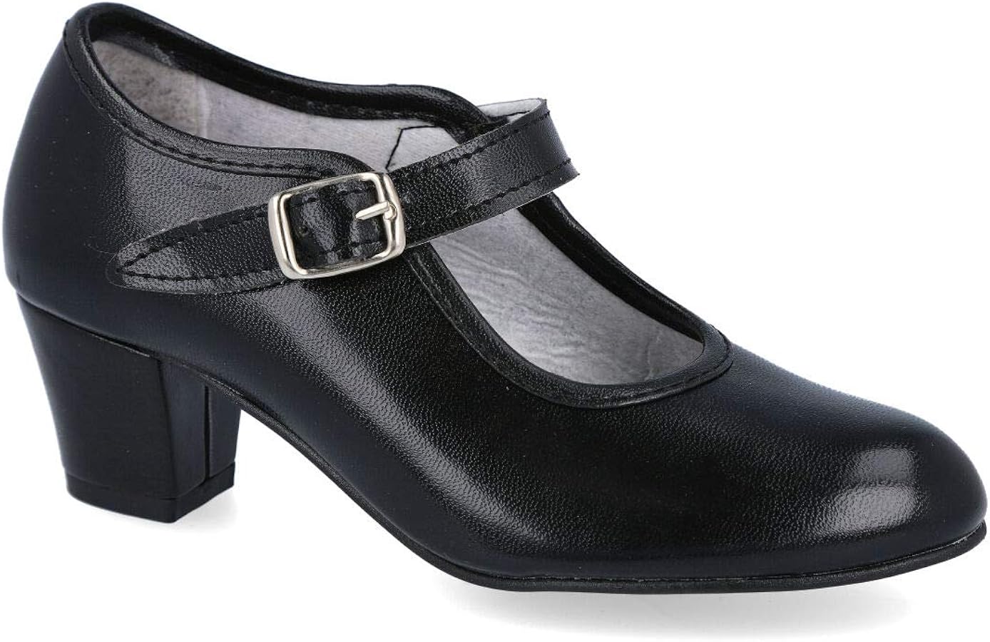 Zapatos Profesionales de Baile Flamenco Pasos de Baile Modelo 15 Negros con Hebilla – Fabricados en España