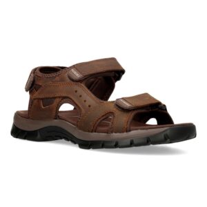 Sandalias PAREDES Ferran de Piel Nobuck con 3 Velcros