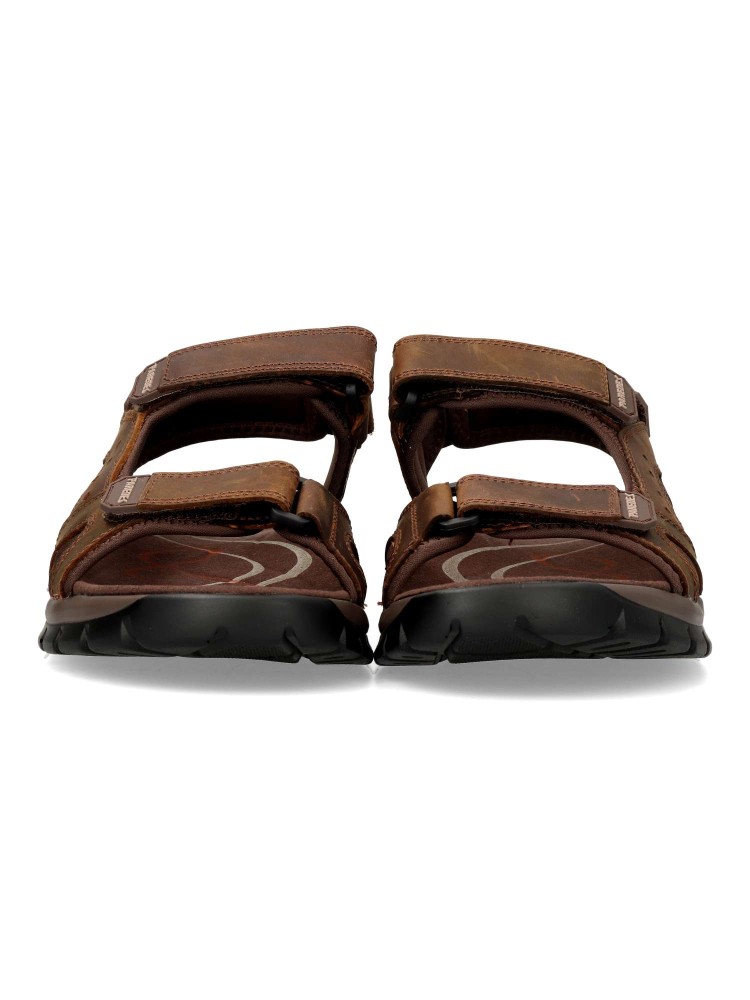Sandalias PAREDES Ferran de Piel Nobuck con 3 Velcros - Imagen 4