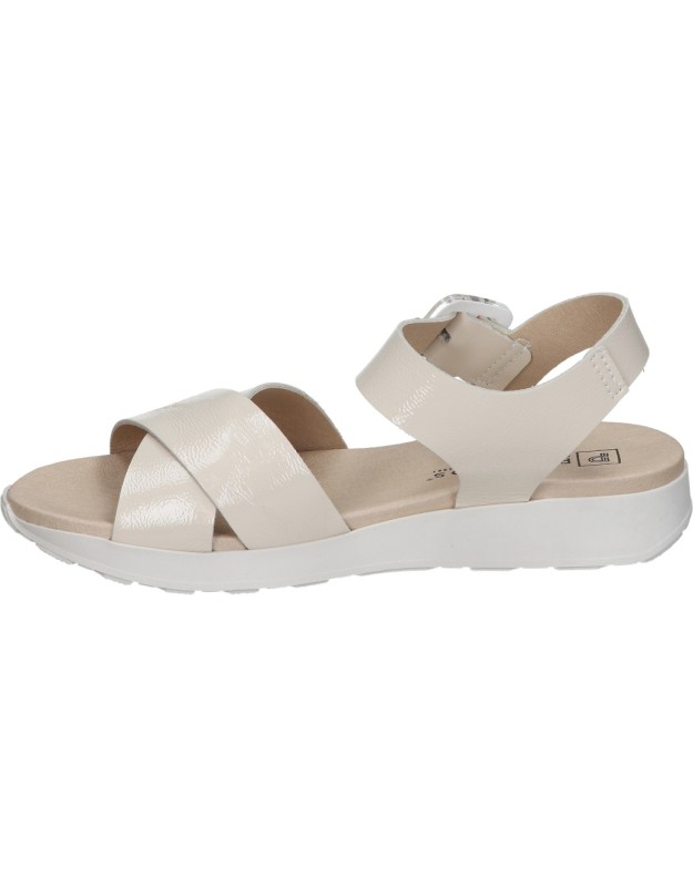 Sandalias PITILLOS 10551 de Piel con Cuña Crema Ultraligeras - Imagen 3
